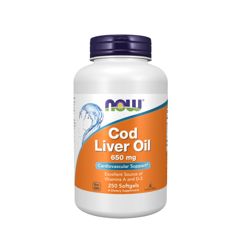 Now Foods Cod Liver Oil 650mg 250 Softgels