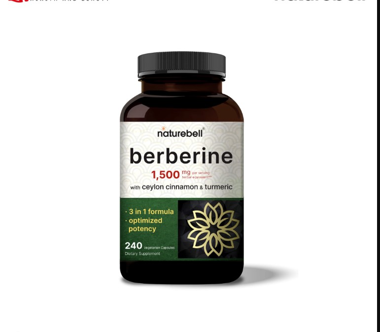 NatureBell Berberine 1500 mg 240 Veggie Capsules