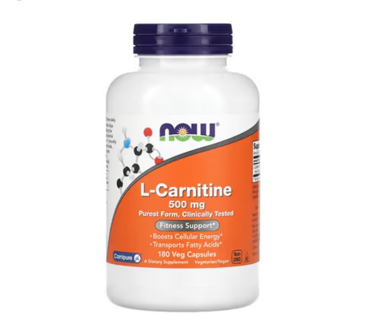Now Foods L-Carnitine 500 mg 60 Veg Capsules