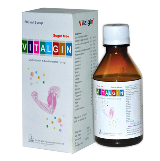 Vitalgin Syrup 200 ml bottle