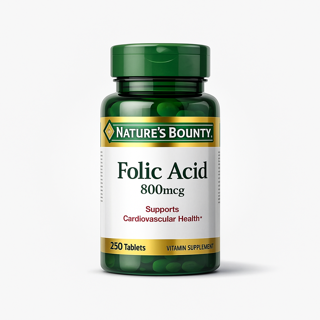 Nature's Bounty Folic Acid - 800mcg 250 Tablets