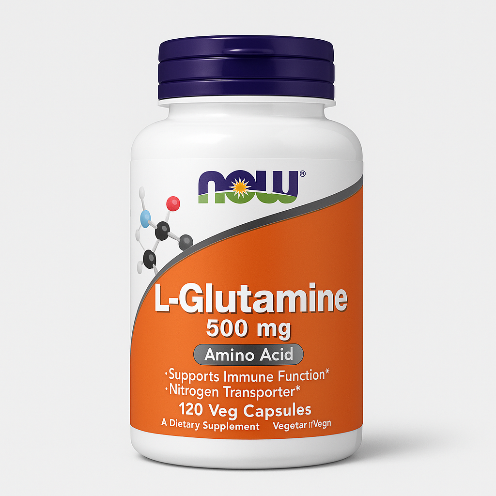 Now Foods L Glutamine 500 mg 120 Veg Capsules