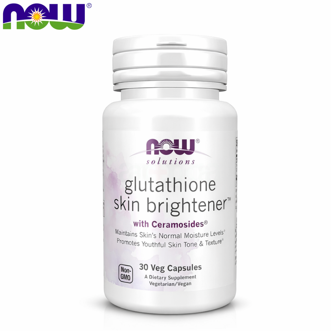 Now Foods Glutathione Skin Brightener with Ceramosides 30 Veg Capsules
