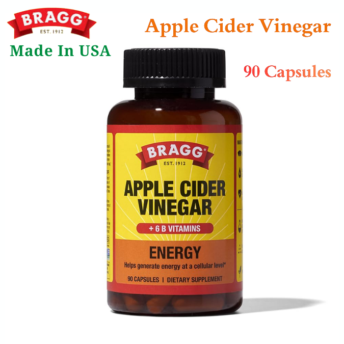 Bragg Organic Apple Cider Vinegar Energy Supplement 90 Capsules