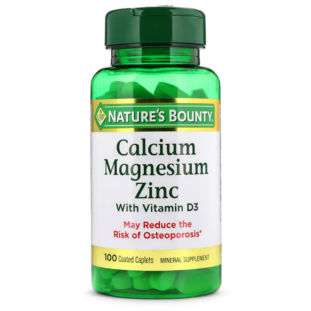 Nature’s Bounty Calcium Magnesium Zinc with Vitamin D3 100 Coated Caplets