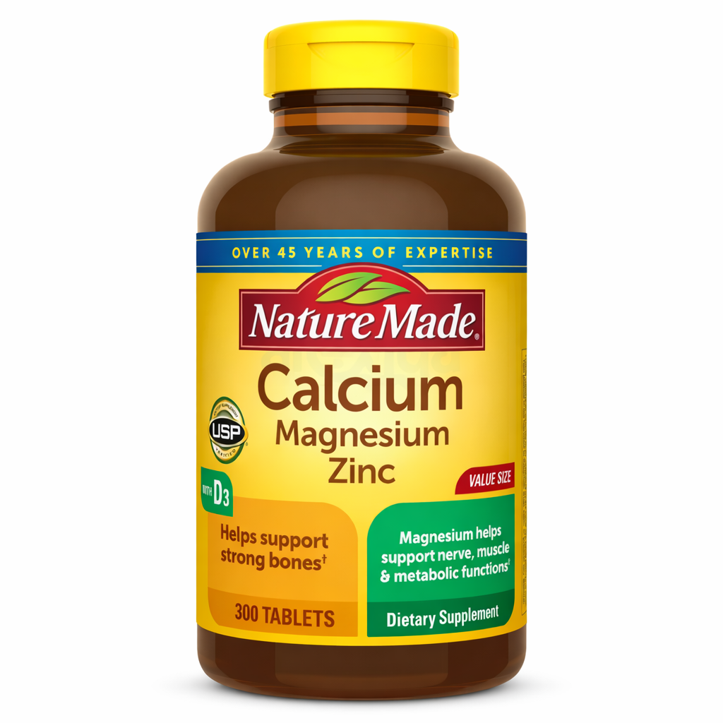 Nature Made Calcium Magnesium Zinc With Vitamin D3 - 300 Tablets