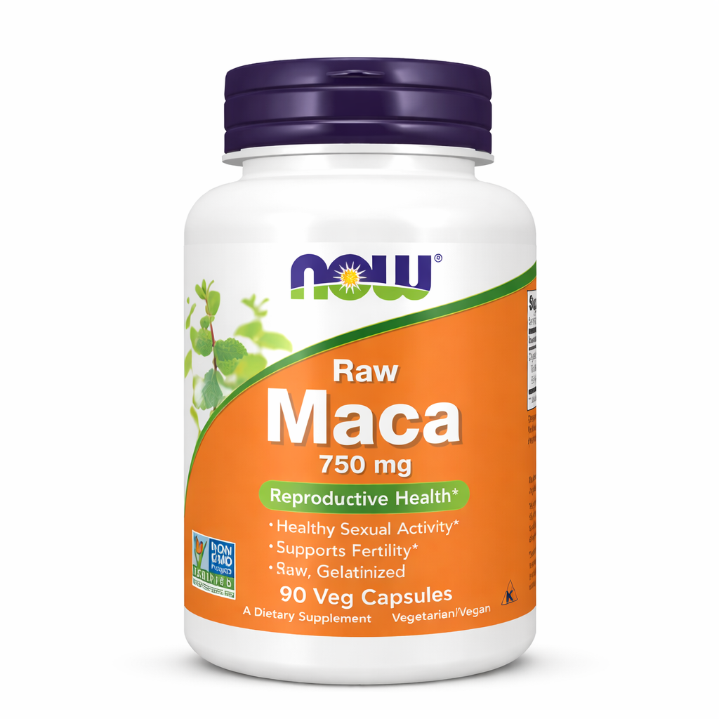 Now Foods Raw Maca 750 mg 90 Veg Capsules