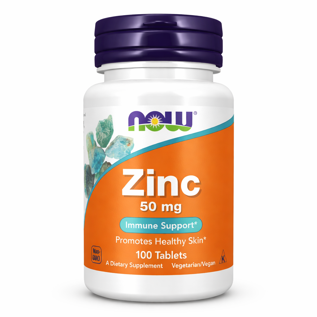 Now Foods Zinc 50 mg 100 Tablets