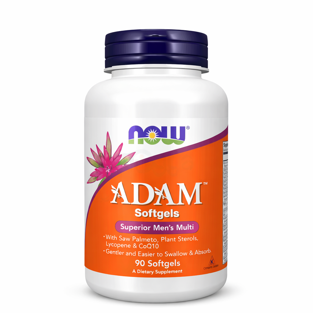 NOW ADAM Superior Men's Multi With Saw Palmetto Plant Sterols Lycopene & CoQ10 90 Capsules