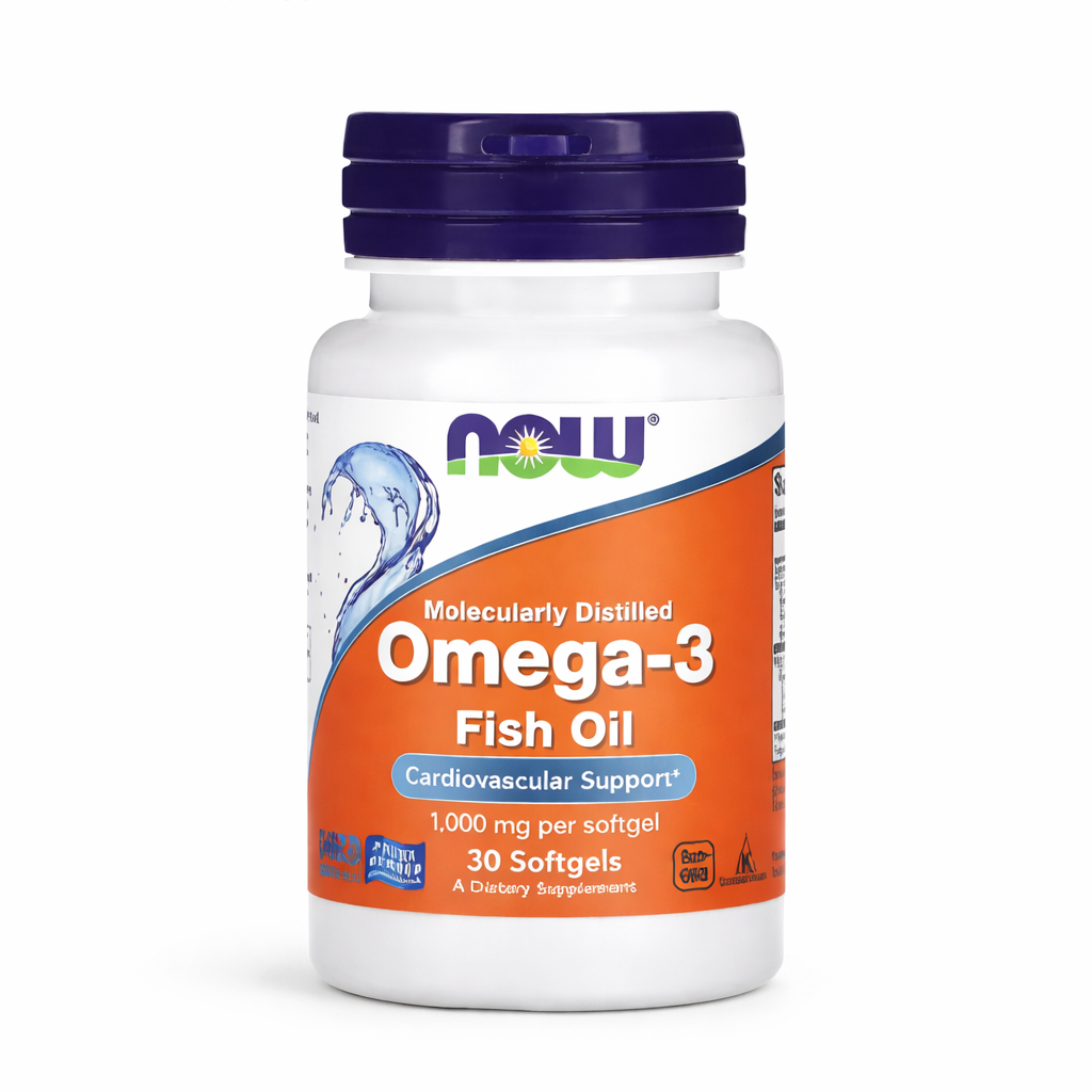 Now Foods Omega-3 Fish Oil 1000 mg 30 Softgels